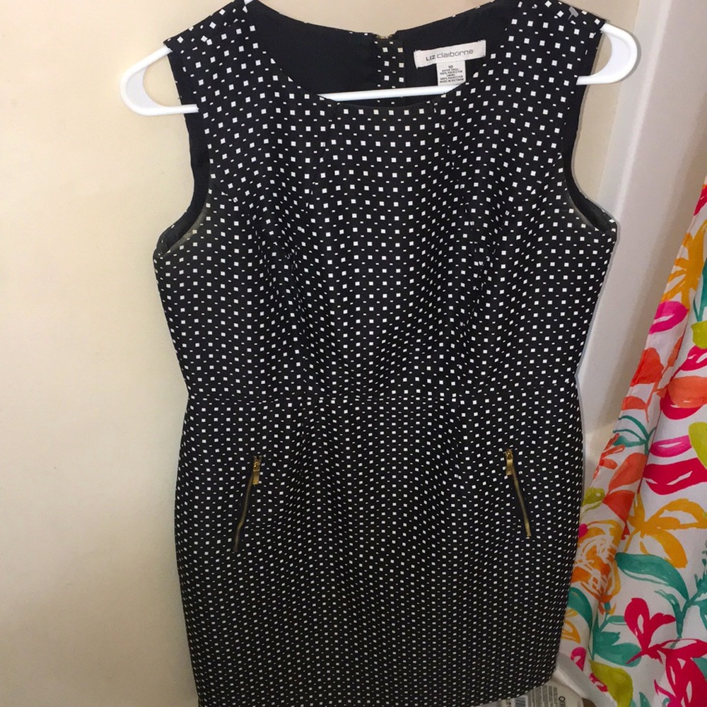 Liz Claiborne  WOMENS black and white dress